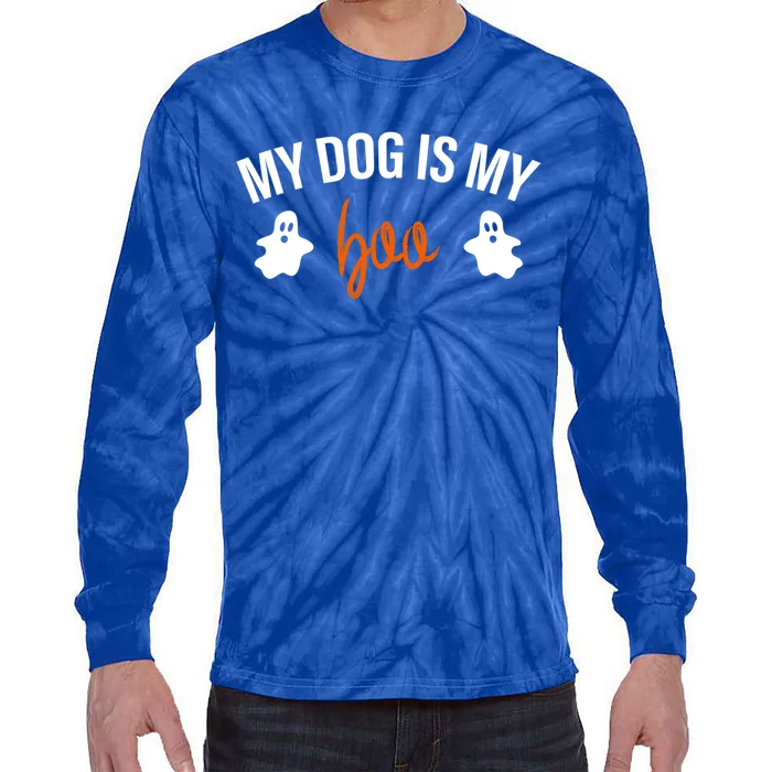 My Dog Is My Boo Funny Dog Owner Halloween Costume Pajamas Gift Tie-Dye Long Sleeve Shirt