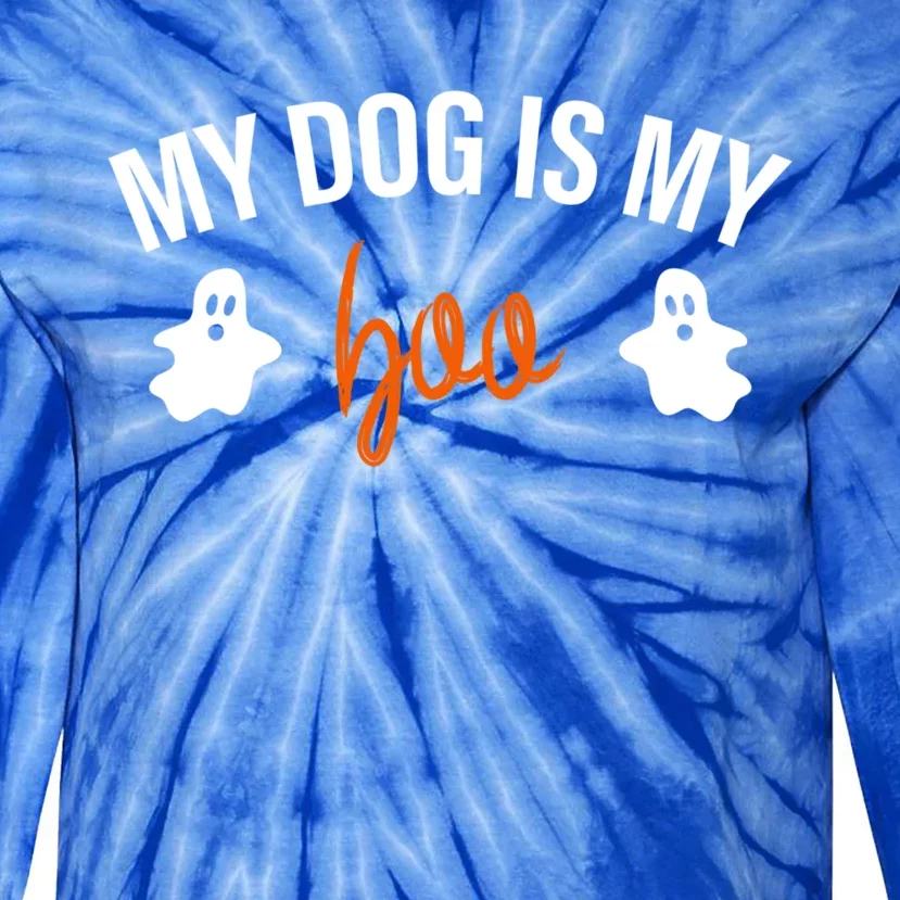 My Dog Is My Boo Funny Dog Owner Halloween Costume Pajamas Gift Tie-Dye Long Sleeve Shirt