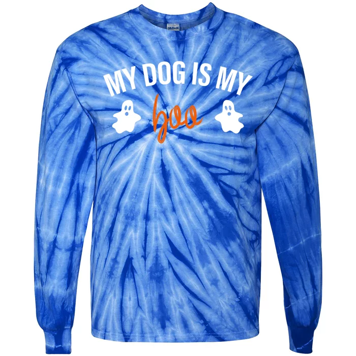 My Dog Is My Boo Funny Dog Owner Halloween Costume Pajamas Gift Tie-Dye Long Sleeve Shirt