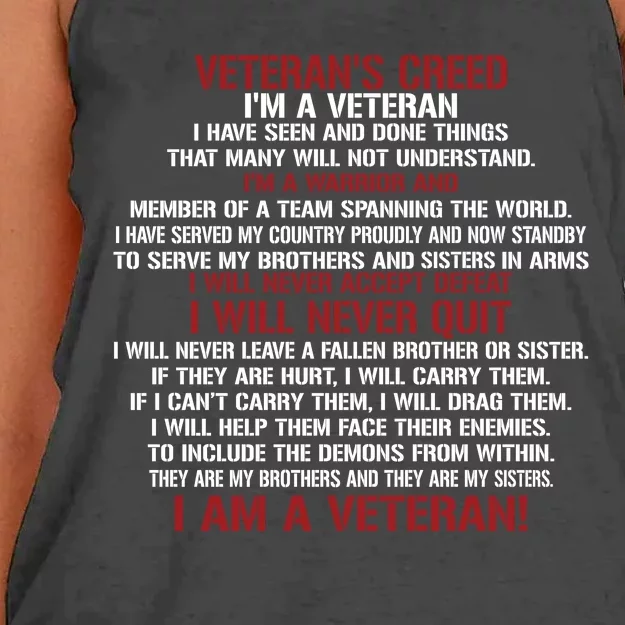 Memorial Day Im A Veteran Women's Knotted Racerback Tank