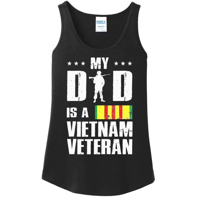 My Dad Is A Vietnam Veteran Ladies Essential Tank