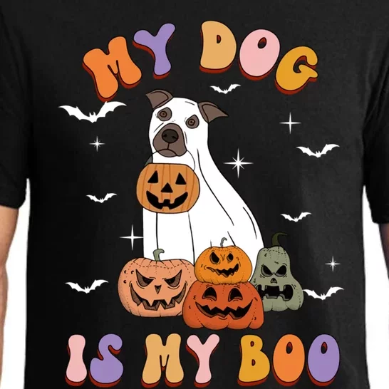 My Dog Is My Boo Ghost Funny Halloween Dog Lovers Boo Dog Gift Pajama Set