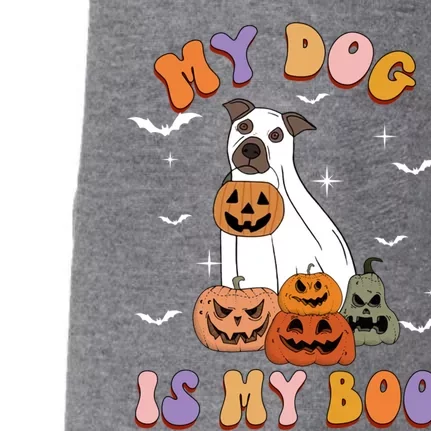 My Dog Is My Boo Ghost Funny Halloween Dog Lovers Boo Dog Gift Doggie 3-End Fleece Hoodie