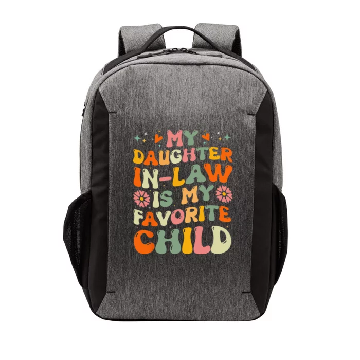 My Daughter In Law Is My Favorite Child Funny Family Retro Vector Backpack