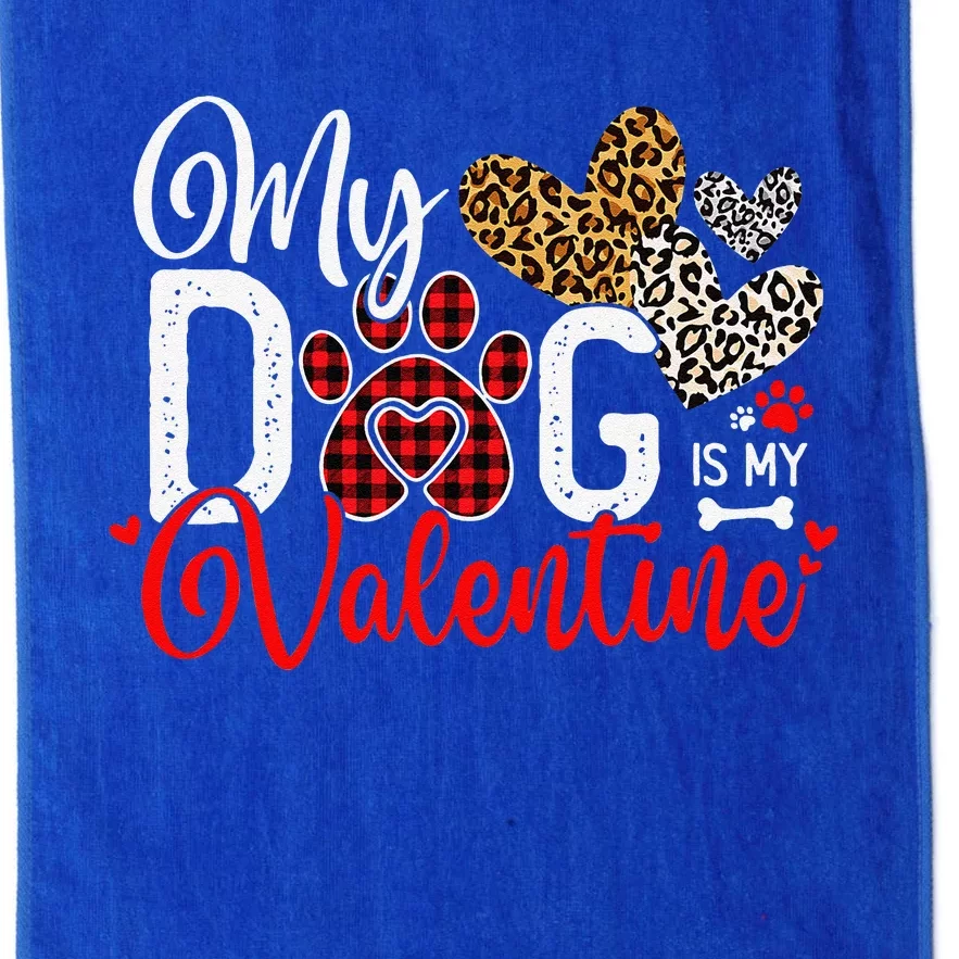 My Dog Is My Valentine Dog Valentines Day Costume Platinum Collection Golf Towel