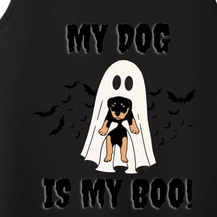 My Dog Is My Boo Ghost Spooky Halloween Dog Lover Groovy Gift Performance Tank