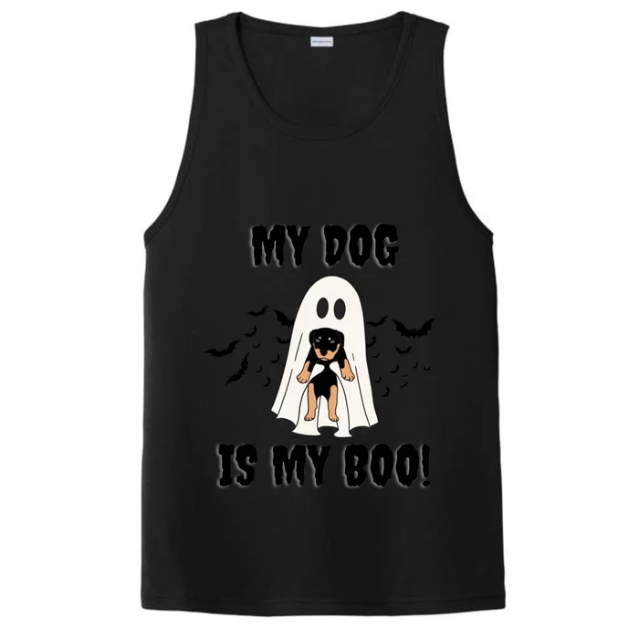 My Dog Is My Boo Ghost Spooky Halloween Dog Lover Groovy Gift Performance Tank