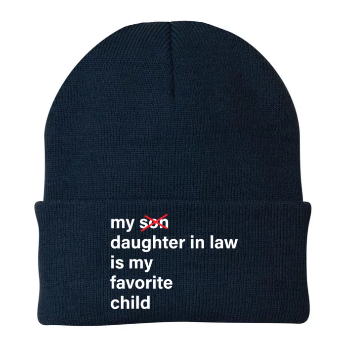 My Daughter In Law Is My Favorite Child Fathers Day In Law Knit Cap Winter Beanie