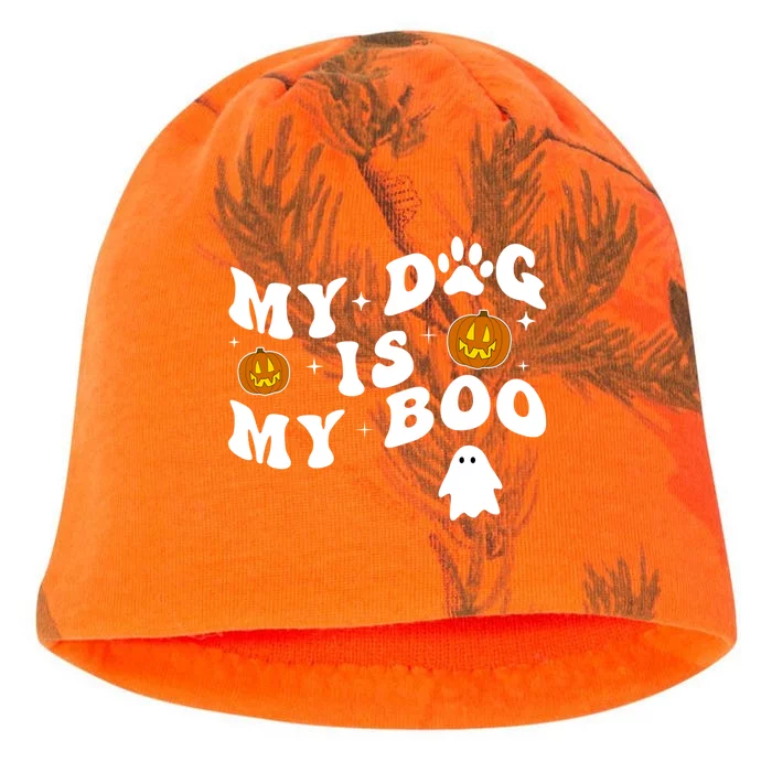 My Dog Is My Boo Groovy Ghost Dog Halloween Funny Gift Kati - Camo Knit Beanie