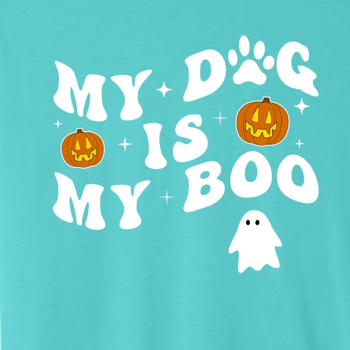 My Dog Is My Boo Groovy Ghost Dog Halloween Funny Gift ChromaSoft Performance T-Shirt