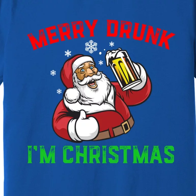 Merry Drunk IM Christmas Santa Ing Beer Gift Premium T-Shirt