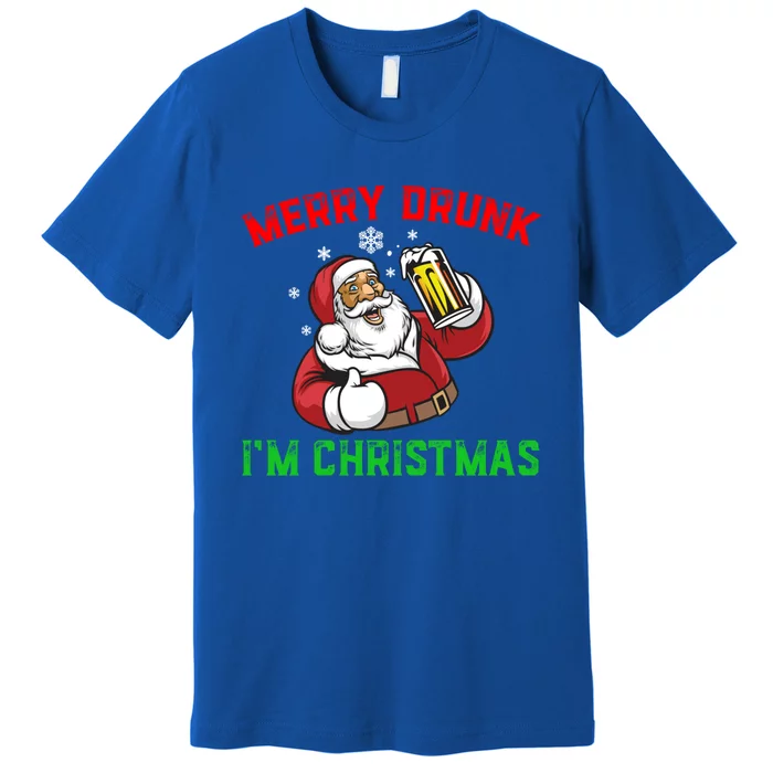 Merry Drunk IM Christmas Santa Ing Beer Gift Premium T-Shirt