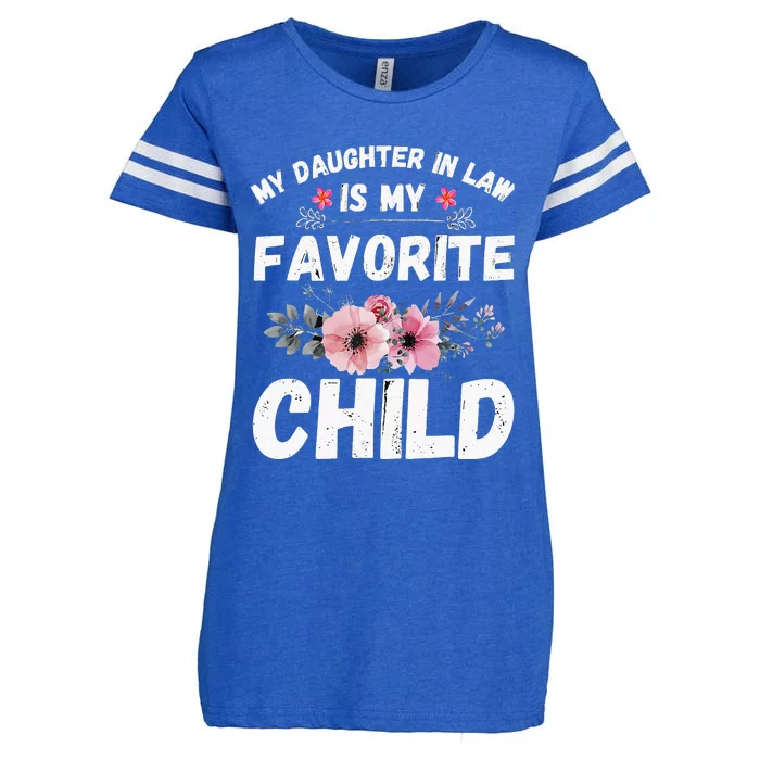 My Daughter In Law Is My Favorite Child Funny Mother In Law Enza Ladies Jersey Football T-Shirt