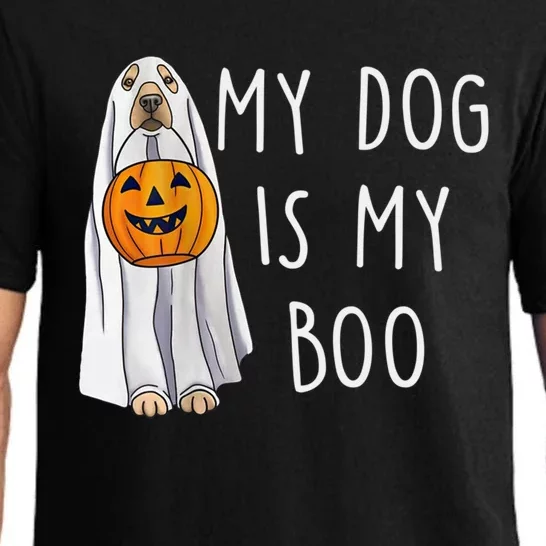 My Dog Is My Boo Halloween Funny Dog Owner Ghost Lover Gift Pajama Set