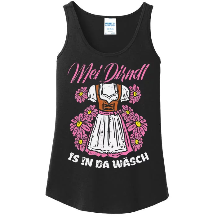 Mei Dirndl In Da Wasch Oktoberfest Funny German Ladies Essential Tank