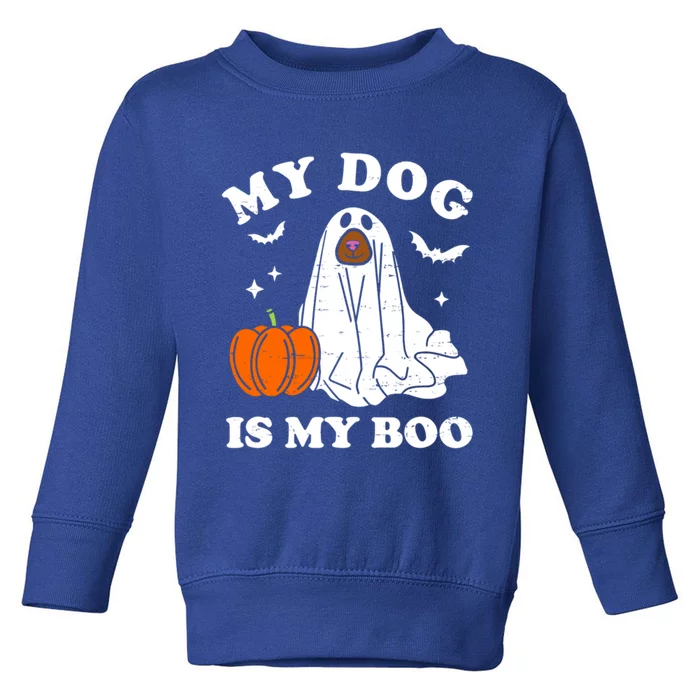 My Dog Is My Boo Halloween Funny Dog Owner Ghost Lover Great Gift Toddler Sweatshirt