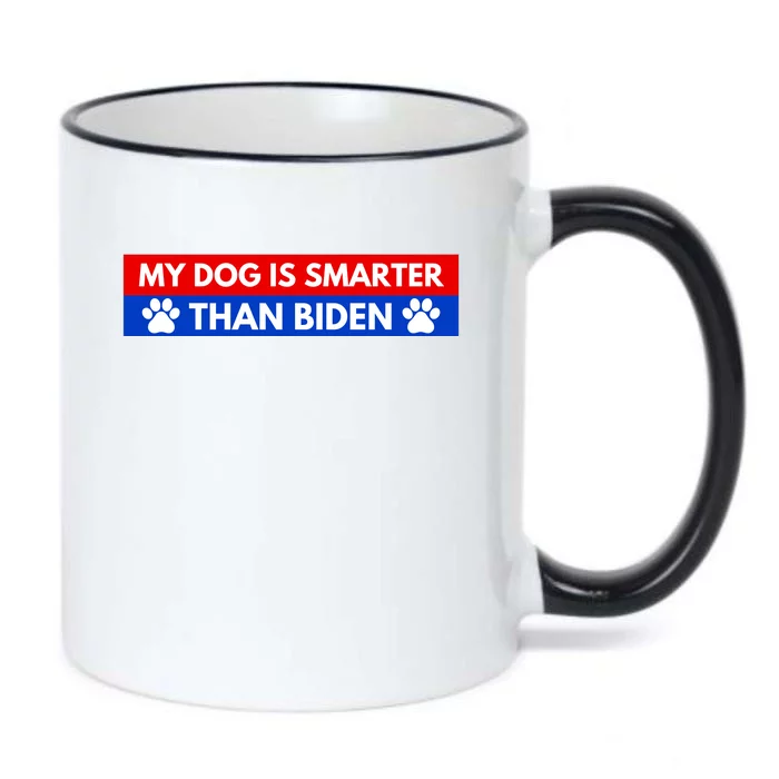 My Dog Is Smarter Than Biden Black Color Changing Mug