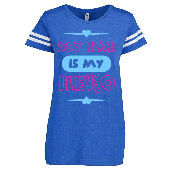 My Dad Is My Hero | Father's Day Quote Enza Ladies Jersey Football T-Shirt