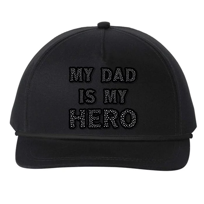 My Dad Is My Hero | Father's Day Typo Snapback Five-Panel Rope Hat