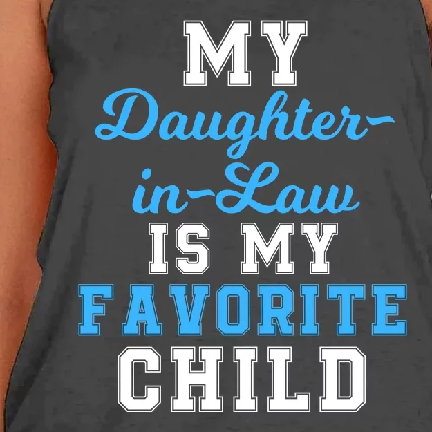 My Daughter In Law Is My Favorite Child Women Men Family Humor Women's Knotted Racerback Tank