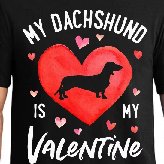 My Dachshund Is My Valentine Valentines Day Pajama Set