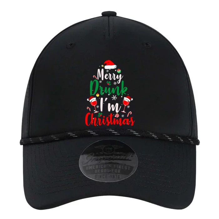 Merry Drunk I'm Christmas Funny Santa Joke Xmas Beer Lover Performance The Dyno Cap