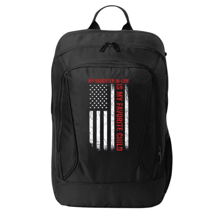 My Daughter In Law Is My Favorite Child American Flag Funny City Backpack