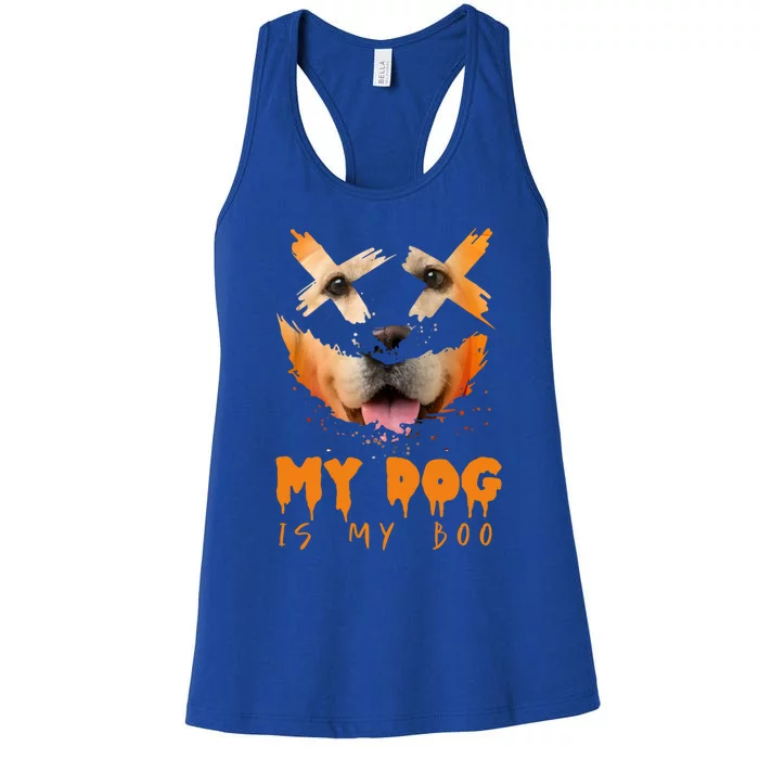 My Dog Is My Boo And Halloween Costume Idea Labrador Retriever Cool Gift Women's Racerback Tank