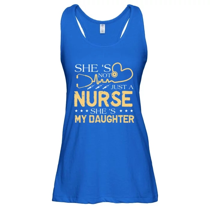 My Daughter Is A Nurse Proud Nurse's Mom Dad Rn Lpn Family Gift Ladies Essential Flowy Tank