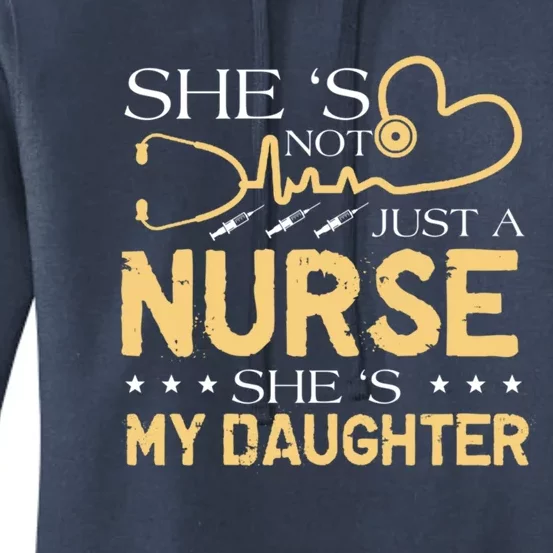 My Daughter Is A Nurse Proud Nurse's Mom Dad Rn Lpn Family Gift Women's Pullover Hoodie