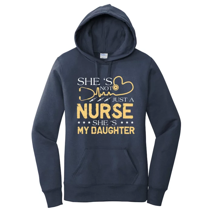 My Daughter Is A Nurse Proud Nurse's Mom Dad Rn Lpn Family Gift Women's Pullover Hoodie