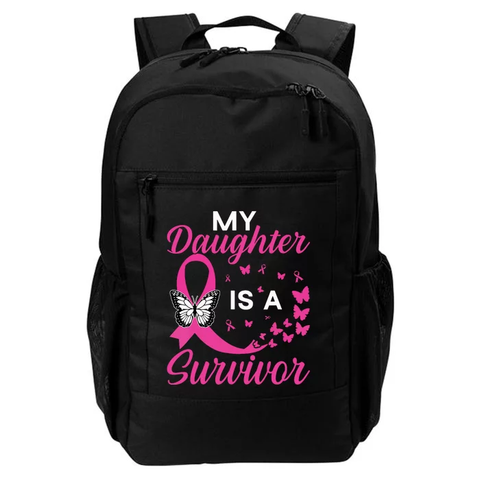 My Daughter Is A Survivor Breast Cancer Awareness Butterfly Daily Commute Backpack