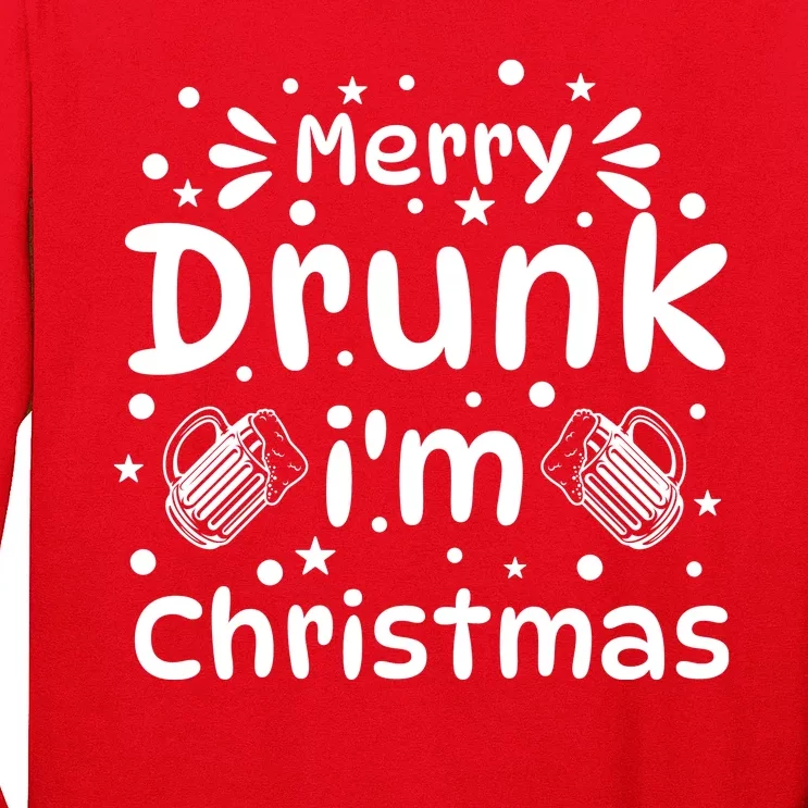 Merry Drunk I'm Christmas Funny Holiday Long Sleeve Shirt