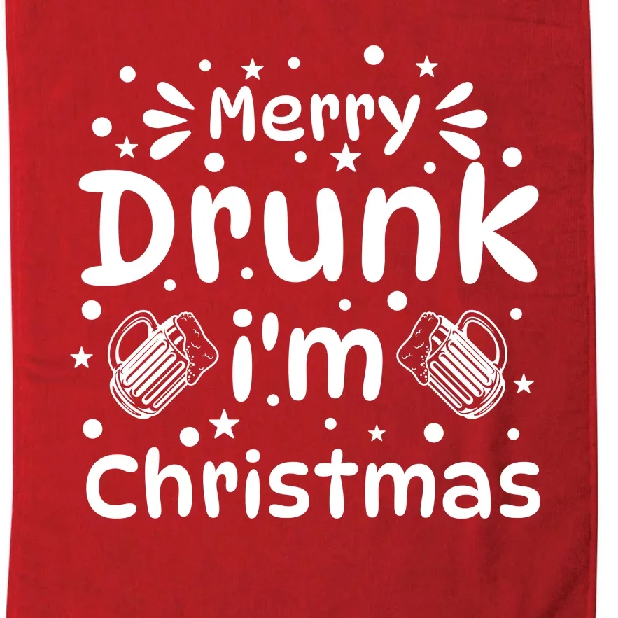 Merry Drunk I'm Christmas Funny Holiday Platinum Collection Golf Towel