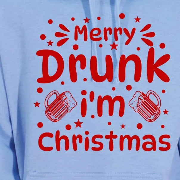 Merry Drunk I'm Christmas Funny Holiday Unisex Surf Hoodie