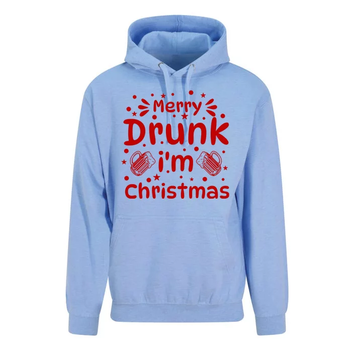 Merry Drunk I'm Christmas Funny Holiday Unisex Surf Hoodie