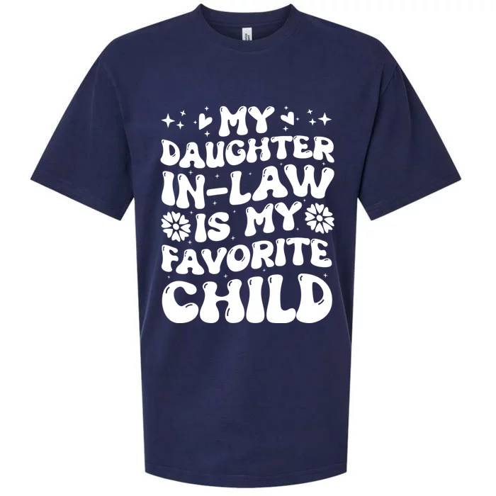 My Daughter In Law Is My Favorite Child Funny Fathers Day Sueded Cloud Jersey T-Shirt