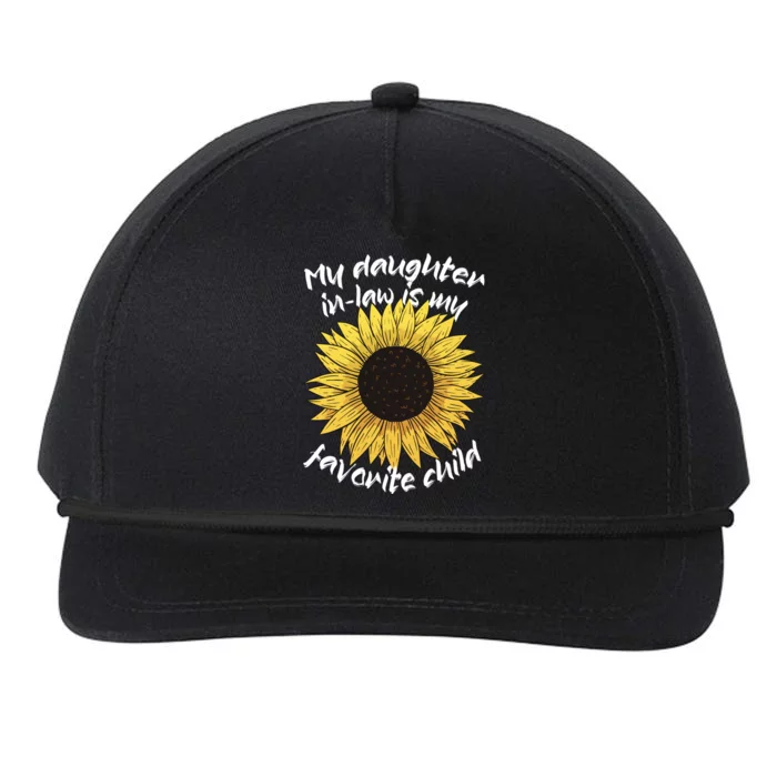 My Daughter In Law Is My Favorite Child Family Sunflower Snapback Five-Panel Rope Hat