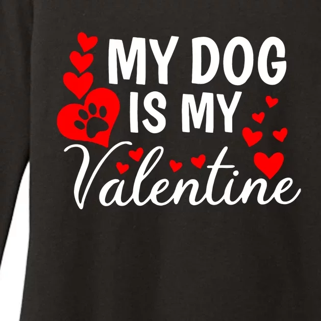 My Dog Is My Valentine Womens CVC Long Sleeve Shirt