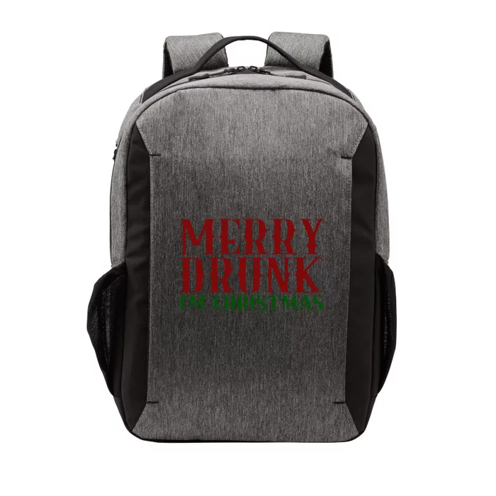 Merry Drunk Im Christmas Funny Holiday Vector Backpack