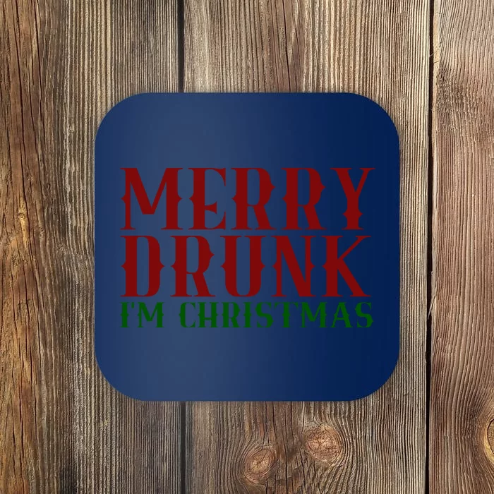 Merry Drunk Im Christmas Funny Holiday Coaster