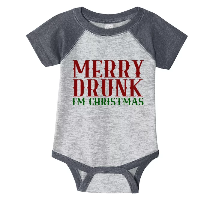 Merry Drunk Im Christmas Funny Holiday Infant Baby Jersey Bodysuit