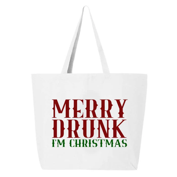 Merry Drunk Im Christmas Funny Holiday 25L Jumbo Tote