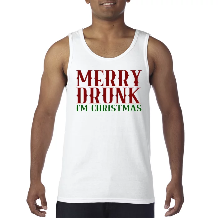 Merry Drunk Im Christmas Funny Holiday Tank Top