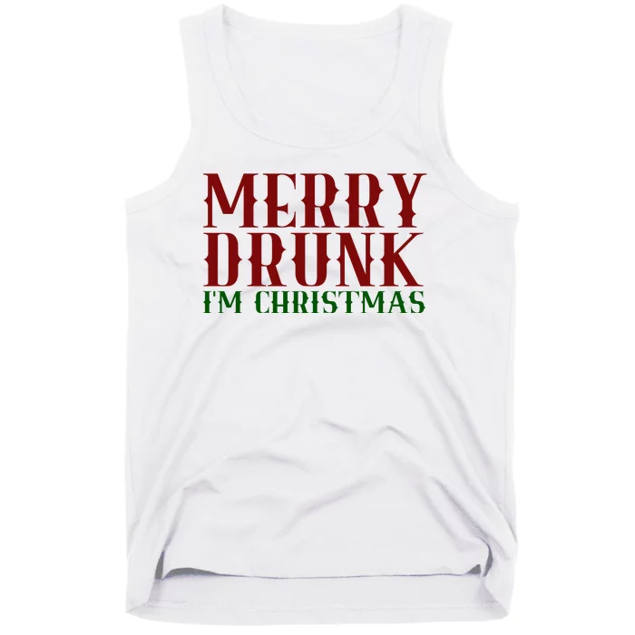 Merry Drunk Im Christmas Funny Holiday Tank Top