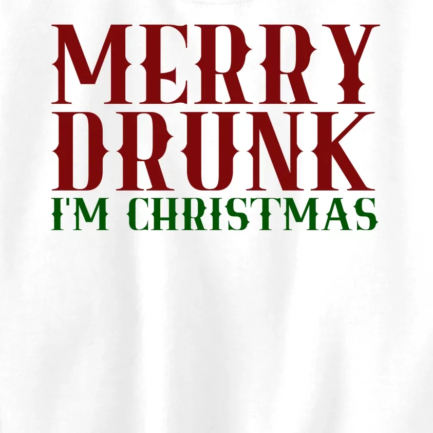 Merry Drunk Im Christmas Funny Holiday Kids Sweatshirt