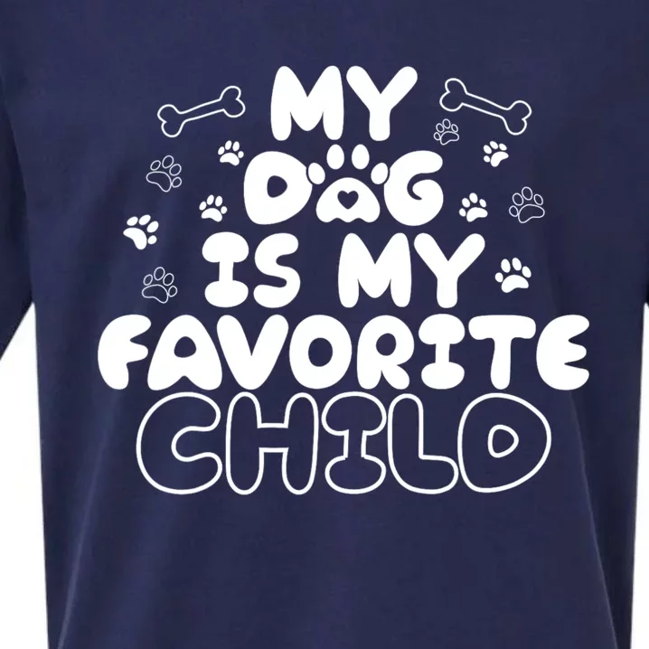 My Dog Is My Favorite Child Sueded Cloud Jersey T-Shirt