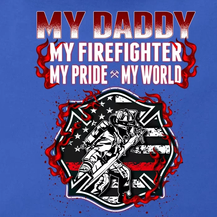 My Daddy Is A Firefighter Hero Proud Fire Daughter Son Funny Gift Zip Tote Bag