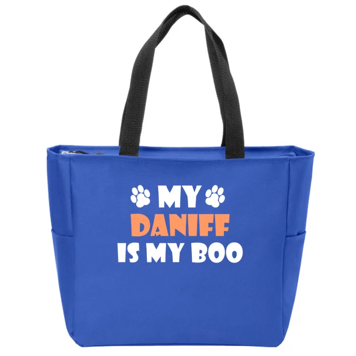 My Daniff Is My Boo Halloween Dog Owner Gift Zip Tote Bag