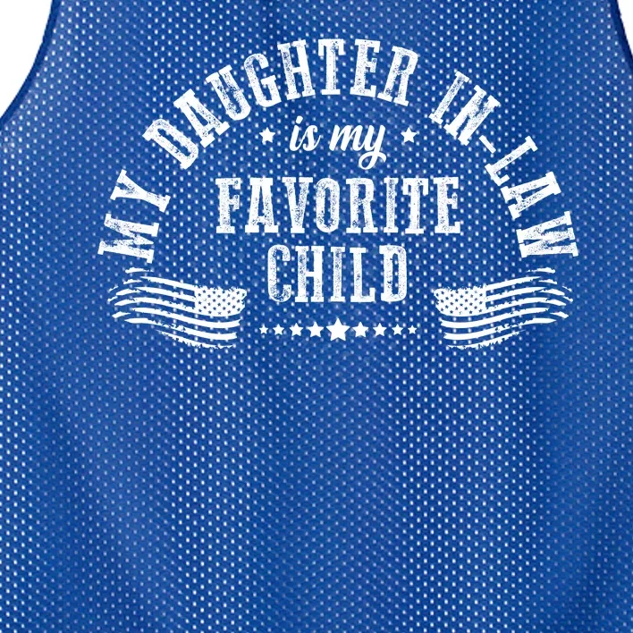 My Daughter In Law Is My Favorite Child Usa Flag Mesh Reversible Basketball Jersey Tank